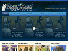 Tablet Screenshot of majesticmeadowsalpacas.com